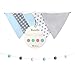 lilime® Guirlande de fanions avec une petite guirlande offerte idéale pour décorer une chambre d'enfant - Déco murale - Déco adorable pour la chambre de bébé(1,9m/gris-blanc-bleu)