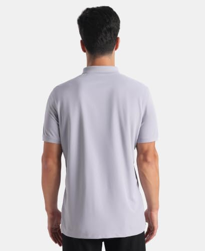 Image of Jockey AM38 Men's Microfiber Fabric Solid Half Sleeve Polo T-Shirt with StayDry & StayFresh Technology