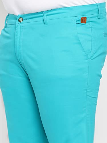 Image of Urbano Plus Men Mid Rise Cotton Regular Fit Casual Chino Pants Stretch