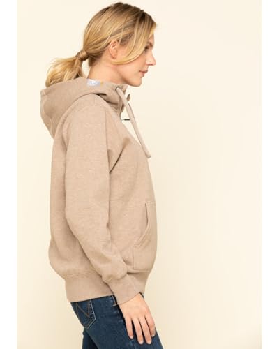 Image of ARIAT Women's Dark Oatmeal Heather Rebar Skill Set Zip Hoodie Oatmeal XX-Large