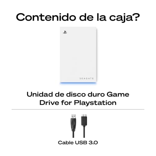 Disco duro externo 2TB Seagate Game Drive para PS4 y PS5 en color blanco 2