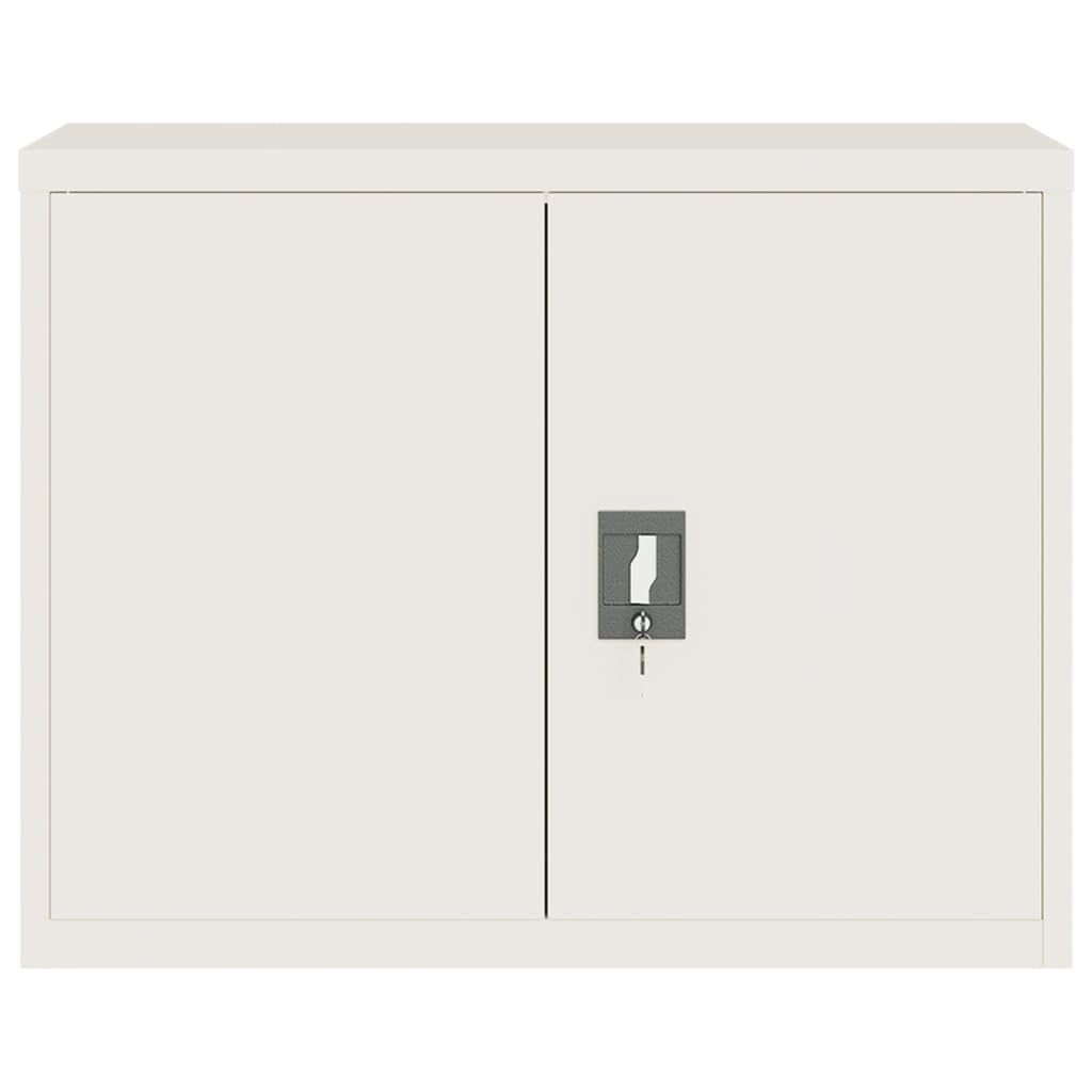 Armadio da ufficio, armadietto in acciaio, armadietto in metallo, armadietto da ufficio, armadietto a scomparti, adatto per ufficio, scuola, archivi, bianco, 90 x 40 x 110 cm