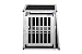 ALPUNA Transportbox N1 – Aluminium Hundebox 92×65×68,5 cm – Auto Hundebox mit Notausstieg, sicherer Hundetransport im Kofferraum