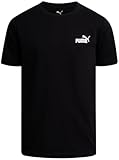 PUMA Boys Shirt - Cotton Crewneck Short Sleeve Active T Shirt for Boys with Logo (Sizes: 8-20), Size 10-12, Black