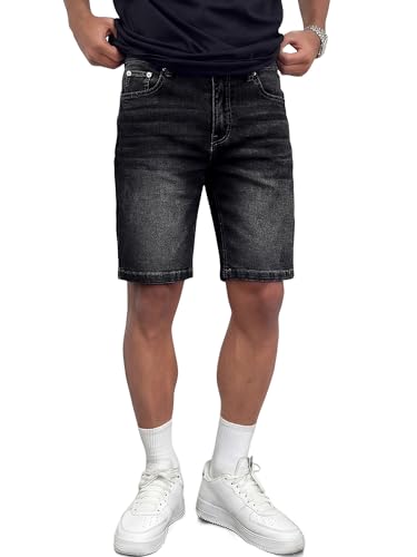 JMIERR 2026 Mens Skinny Denim Shorts 4 Way Stretch Casual Co