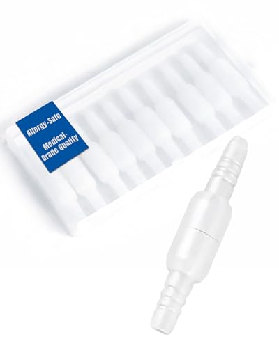 Premium Oxygen Tubing Connectors (10 Pack) - 360 Swivel Design - O2 Hose Connectors for Cannula Accessories O2 Concentrator Connector Oxygen Supplies & Accessories - Prevents Tube Tangling
