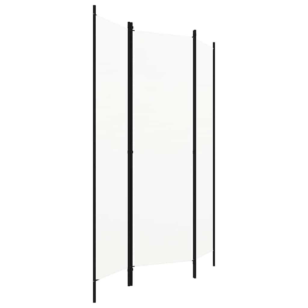 3-częściowy parawan, biały, 150 x 180 cm, wolnostojący, składany, z materiałowymi parasolami jako ochrona przed wzrokiem i ścianką działową, do salonu, sypialni, biura i domowego biura