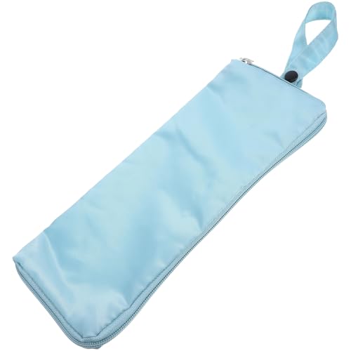 UTHCLO Bolsa para Paraguas de Microfibra Absorbente, Tamaño 28x12,5 Cm, Color Azul Claro Cierre Oculto, Funda Portátil Adecuada para Almacenamiento y Viaje en Exteriores