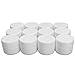 Lip Balm Containers - 0.25 Ounce White Plastic Lip Balm Jars w/lids, 12 Pack