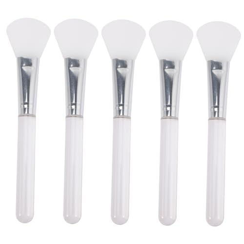 EPIGEIST 5Pcs Silicone Face Mask Brush Facial Applicator Tools for Skincare Transparent Design for Even Mud Application for Travel and Daily Use