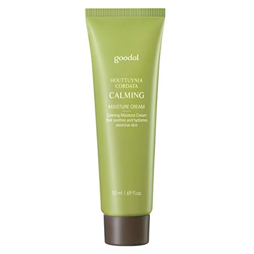 Goodal Houttuynia Cordata Calming Moisture Cream for All Skin Types | Deep Moisturizing, Calming, Instant Hydrating, and Soothing Herbal Skin Care (1.69 oz)