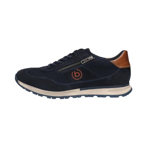 bugatti Herren Sneaker, Männer Schnürer, Wechselfußbett,Freizeitschuhe,Schnuerschuhe,Schnuerer,straßenschuhe,dunkelblau (4141),45 EU / 10 UK