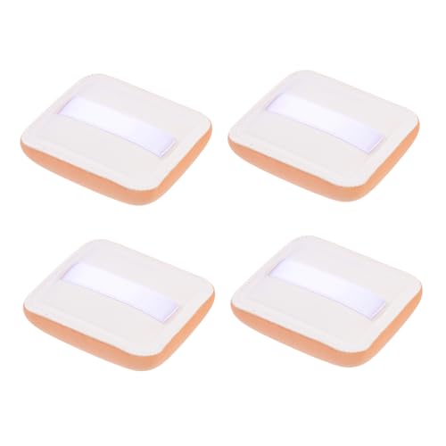 FRCOLOR 4Pcs Dual Use Powder Puff Makeup Tools Soft Gentle Cosmetic Sponges for Compact Powder Application for Girl Makeup Washable Reusable Beauty Supplies