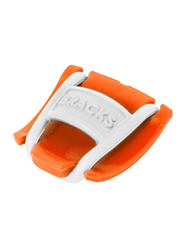 Skosnörens Låsklämma, Innovativ För Alla Skor, Enkel och Effektiv, 1 par, Bracks, 30 färger (orange-vit)