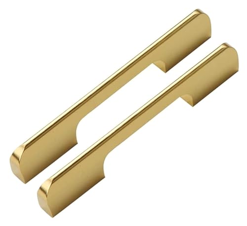 BLUPOWHTハードウェアワードローブハンドル、つや消しゴールドエクステンションT字型家具引き出しハンドル、スペースアルミニウム引き出しハンドル。サイズ家具アクセサリー(カラー:2、サイズ:160mm)