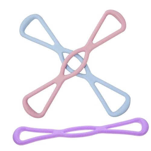 Hoement Elastic Bands for Exercise 3pcs Strength Bands Resistance Set for Gym Yoga