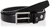 calvin klein formal adj. belt 3cm cintura, nero (black 001), 4 (taglia produttore: 80) uomo