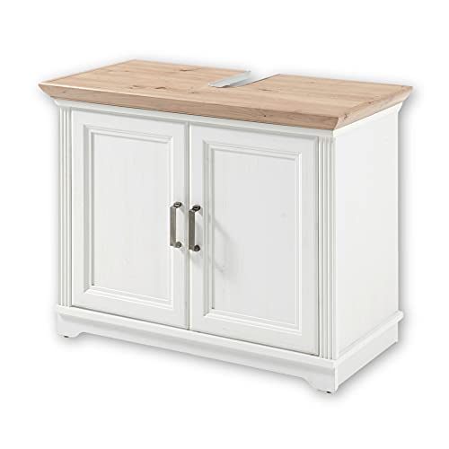 JASMIN Badezimmer Waschbeckenunterschrank in Pinie hell, Artisan Eiche...