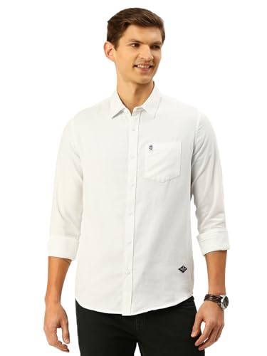 Image of Thomas Scott Men Classic Slim Fit Cotton Casual Full Sleeves Shirt