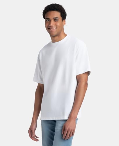 Image of Jockey UM23 Men Super Combed Cotton Blend Oversized T-Shirt with StayFresh Treatment