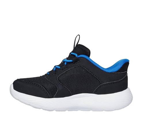 Skechers Baby Boy's Dyna-Lite Turbo-Brisk Buddies Sneaker, Black Synthetic/Textile/Royal Trim, 6 UK