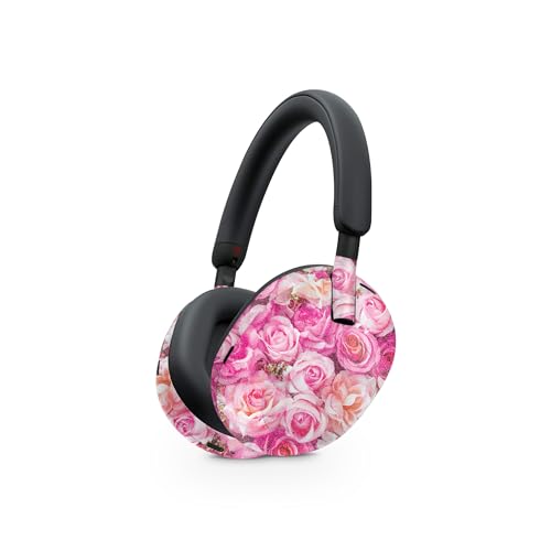 Image of MightySkins Glossy Glitter Skin Compatible with Sony WH-1000XM5 Headphones - Bed of Roses | Protective, Durable High-Gloss Glitter Finish | Easy to Apply