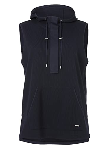 Via Appia Due Damen Sportives Kapuzensweatshirt mit Kängurutasche dunkelblau 50 Cover