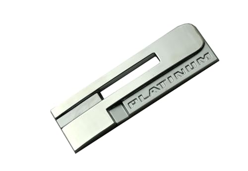 Image of 1x New P Platinum Emblem Trunk Lid Badge Nameplate Replacement for XTS - 20971945 (Chrome)