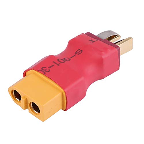 Jadpes Wtyczka RC, 2 złącze akumulatora RC, 2 piny XT60 żeńskie na T Deans Złącze męskie Wtyczka RC bez kabla Adapter Taśma LED do modelu baterii