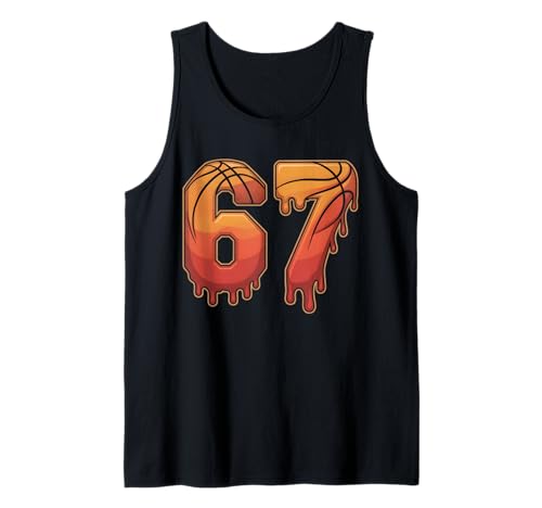 67 Basketball Gen Alpha Slang Kids Drip Six Seven Meme Gift Tank Top