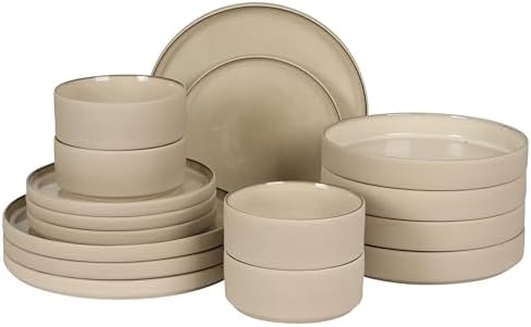 Gibson Elite Liberty Bay 16-Piece Pottery Clay Stoneware Dinnerwa...