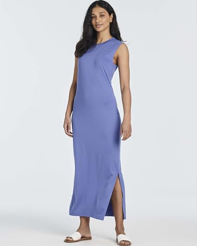Image of Real Essentials 3 Pack: Women's Maxi Tank Dress | Sleeveless Casual Long Lounge Dress (Plus