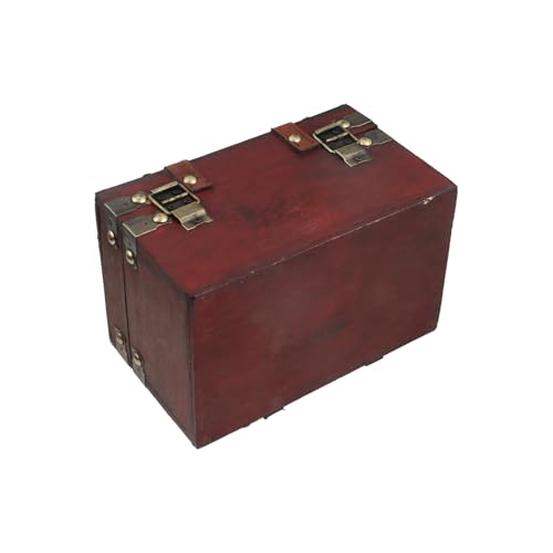 Geesatis Antique Vintage Wooden Storage Box with Combination Padlocks,Wooden Storage Box Decorative for Jewelry Pearl Trinkets Tarot Cards,Pack of 1 by Geesatis - Image 9