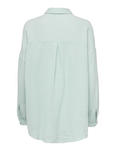 ONLY Damen ONLTHYRA Oversized Shirt NOOS WVN 15267998 ,Harbor Gray ,XS 3
