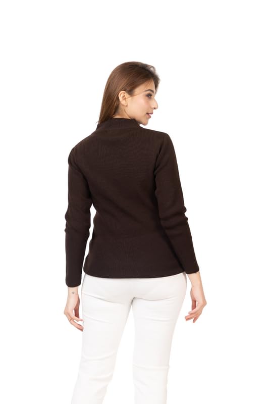 Image of TWENTY ME Winter Wear Casual Solid Acrylic Soft & Warm High Neck Skivvy for Women's