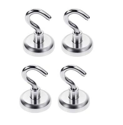 PERLMAN Metal Magnetic Hooks Hangers, Heavy Duty Earth Magnets With Hook For Refrigerator, Hanging, Kitchen, Home, Workplace, Office And Garage - (20 Mm, Pack Of 2), Silver (B0C2KJD2CC) Amazon Price History, Amazon Price Tracker