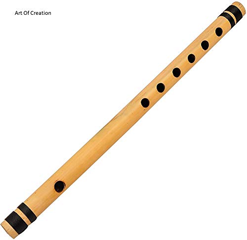 Art Of Creation Classic Musical Instrument Black Bansuri Transverse Bamboo Flute for Professional Use