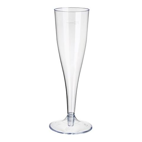 Papstar Stiel-Gläser für Sekt / Sektgläser (10 Stück) aus glaskar gespriztem Kunststoff, Füllinhalt 0.1 l, Durchmesser 5.1 cm, Höhe 17 cm, mit Füllstrich (bei 0.1 l) #12194 Cover