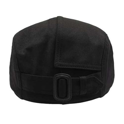 Image of ZLYC Men Cotton Flat Cap Summer Scally Ivy Gatsby Newsboy Beret Driver Cabbie Hunting Hat