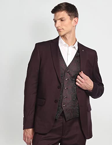 Image of Arrow Men Solid Hudson Tailored Fit Three Piece Suit