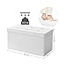 Songmics LSF106 Baúl Puff - Taburete para Almacenaje Plegable Carga máxima de...