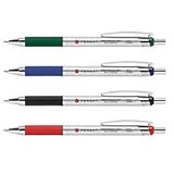 FORAY(R) Advanced Ink Retractable Ballpoint Pens, Needle Point, 0.7 mm, Assorted Ink, Pack Of 4