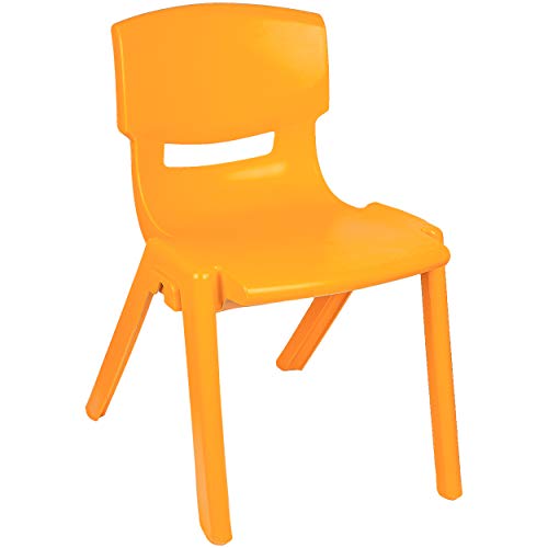 4x Kinderstühle Orange - Stabile Stapelbare Stühle Für Innen & Außen Bis 100 Kg