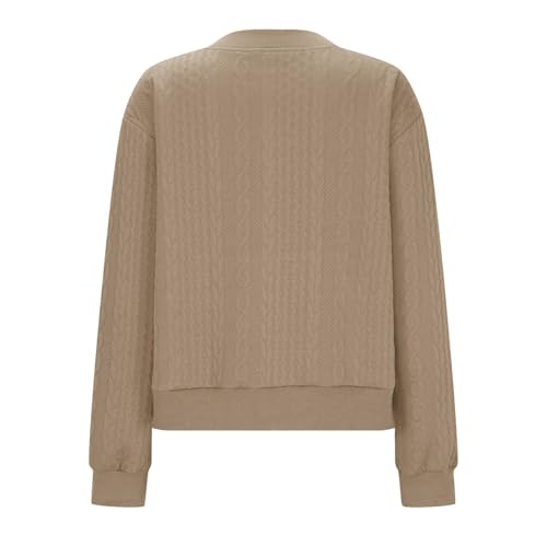 Zip Up Jackets for Women Trendy Cable Knit Cardigan Sweaters Lightweight Casual Long Sleeve Jacket Fall Fashion 20254