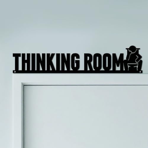 CUTHOLLOW Metallo Decorazione Telaio Porta - Thinking Room Ornamento Personalizzato per Porta, Decorazioni Parete per Cameretta dei Bambini, Porta d'ingresso, Bagno, Camera da Letto