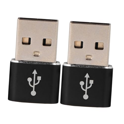 FONDOTIN 2個 カード読み取り装置 -Cアダプター タイプC アダプタ 多機能アダプタ c男性からアダプターへ マイクロからUSB C アルミニウム合金 Black