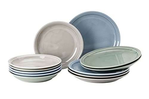 Thomas Trend Colour Mixed II Tafelset 12-tlg, Moon Grey, Moss Green, Arctic Blue