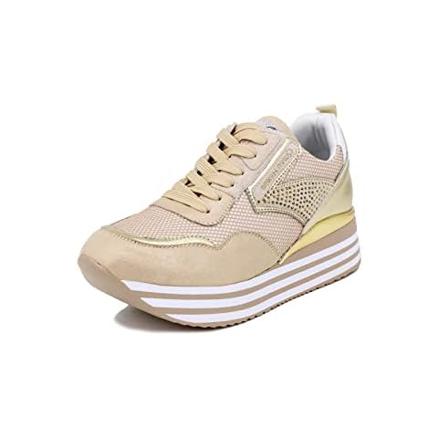 Zapatillas deportivas con cuña alta y cordones Queen Helena Glitterate Platform X25-38 Cover