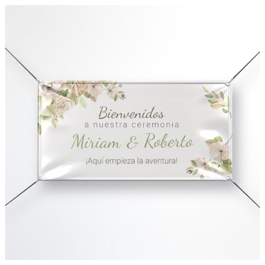 Decoración Boda – Pancarta Personalizada para Bodas en Varios Modelos y Medidas - Banner Personalizado con Nombres y Texto - Bodas de Oro y Plata (Modelo 3)
