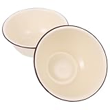 Bol en émail rétro : grâce à son design simple et pratique, ce bol en émail rétro vous apportera beaucoup de confort